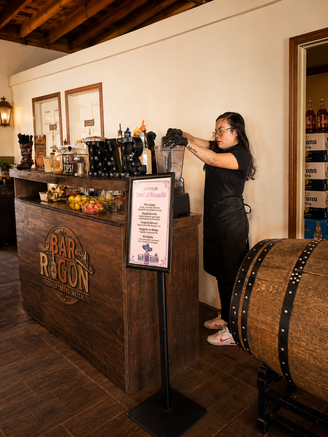 BAR RIGON bartender preparing cocktails