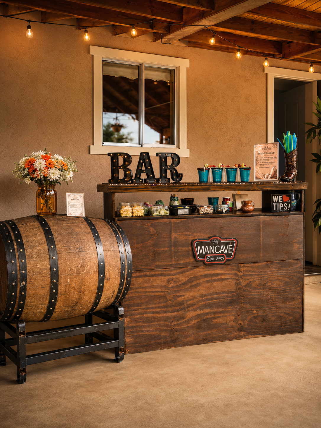 BAR RIGON rustic mobile bar